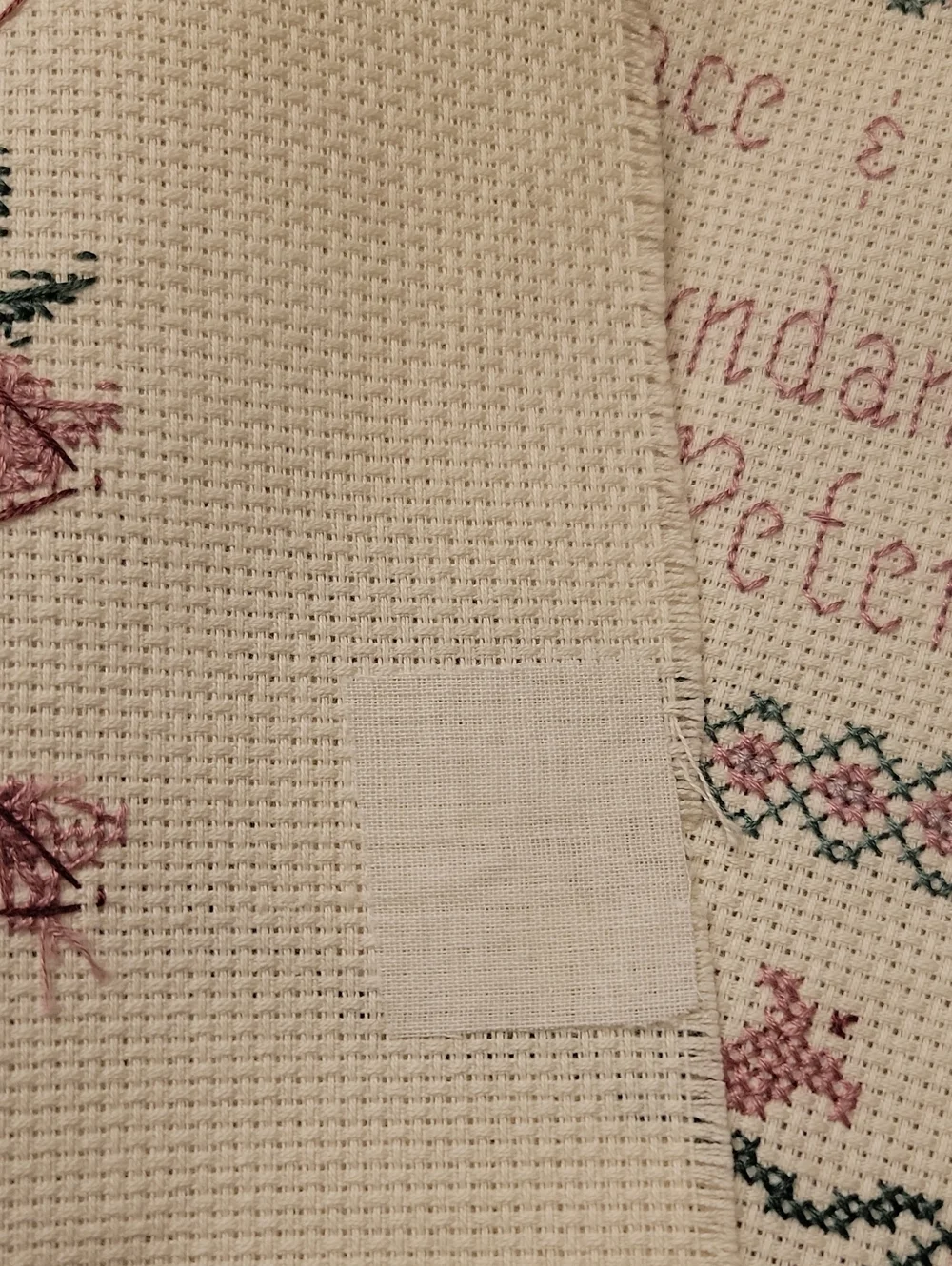 VTG Finished Cross Stitch Alphabet Floral Cottagecore Bible Verse Peter‎ 1:2